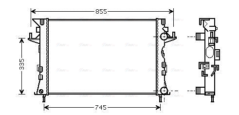 RTA2438 AVA QUALITY COOLING Радиатор двигателя