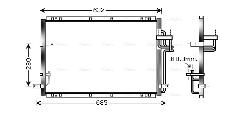 KA5085 AVA QUALITY COOLING Радиатор кондиционера
