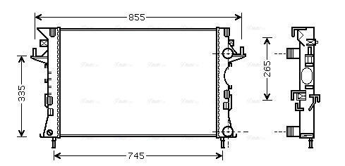 RTA2290 AVA QUALITY COOLING Радиатор двигателя