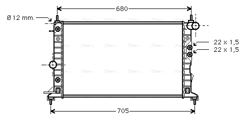 OLA2220 AVA QUALITY COOLING Радиатор двигателя