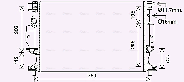 FD2642 AVA QUALITY COOLING Радиатор двигателя