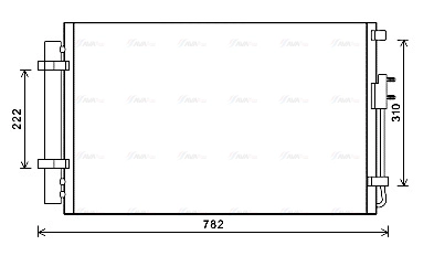 HY5344D AVA QUALITY COOLING Радиатор кондиционера