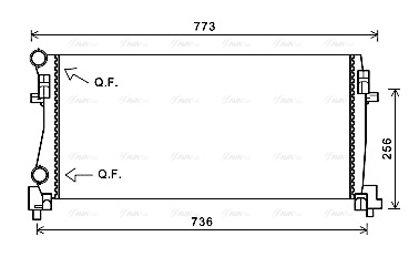 VNA2340 AVA QUALITY COOLING Радиатор двигателя
