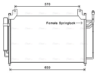 MZA5240D AVA QUALITY COOLING Радиатор кондиционера