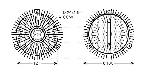 BWC327 AVA QUALITY COOLING Віскомуфта BMW (вир-во AVA)