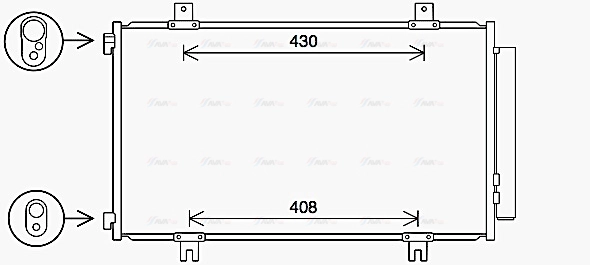 SZ5151D AVA QUALITY COOLING Радиатор кондиционера