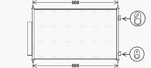 HD5317D AVA QUALITY COOLING Радиатор кондиционера