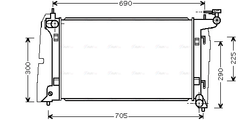 TO2323 AVA QUALITY COOLING Радиатор двигателя