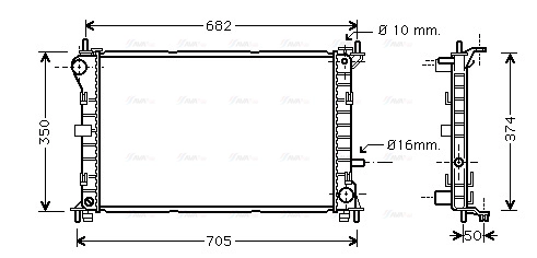 FD2379 AVA QUALITY COOLING Радиатор двигателя