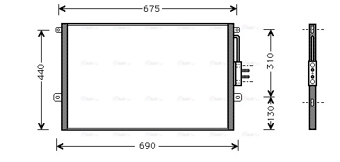 JE5018 AVA QUALITY COOLING Радиатор кондиционера