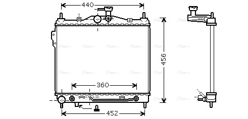HYA2102 AVA QUALITY COOLING Радиатор двигателя