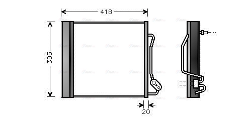 MCA5010D AVA QUALITY COOLING Радиатор кондиционера