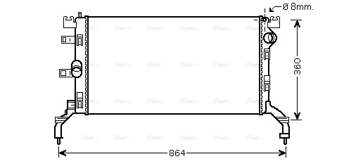 RT2415 AVA QUALITY COOLING Радиатор двигателя