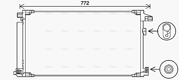 TO5741D AVA QUALITY COOLING Радиатор кондиционера