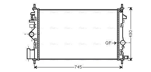 OLA2474 AVA QUALITY COOLING Радиатор двигателя