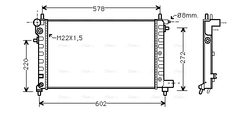 PE2149 AVA QUALITY COOLING Радиатор двигателя