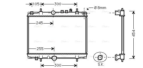 PEA2208 AVA QUALITY COOLING Радиатор двигателя