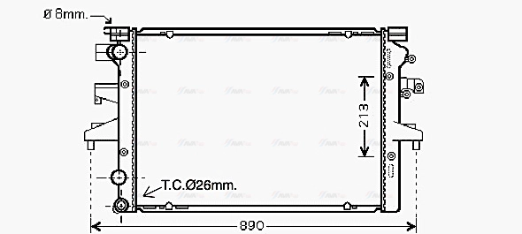 VNA2231 AVA QUALITY COOLING Радиатор двигателя