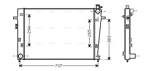 HY2204 AVA QUALITY COOLING Радиатор двигателя