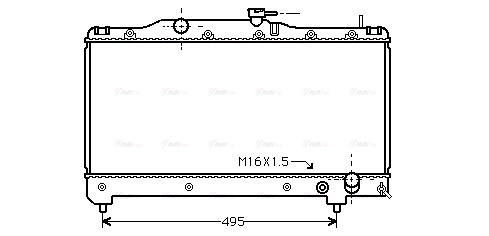 TO2163 AVA QUALITY COOLING Радиатор двигателя