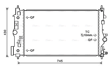 OL2546 AVA QUALITY COOLING Радиатор двигателя