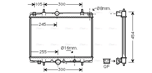 PEA2200 AVA QUALITY COOLING Радиатор двигателя