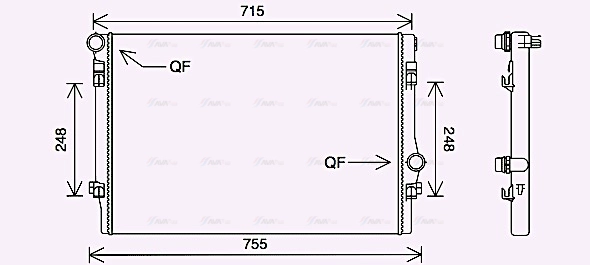 VNA2336 AVA QUALITY COOLING Радиатор двигателя