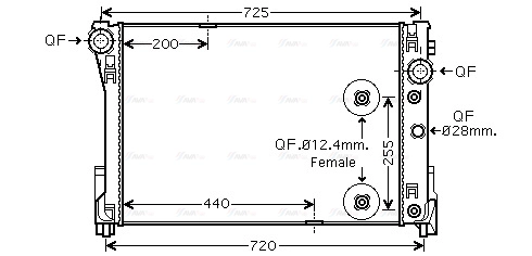 MSA2475 AVA QUALITY COOLING Радиатор двигателя