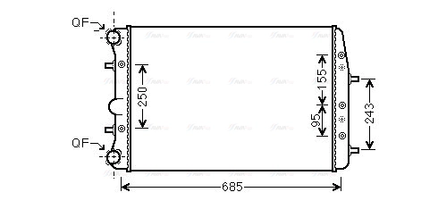 VNA2374 AVA QUALITY COOLING Радиатор двигателя