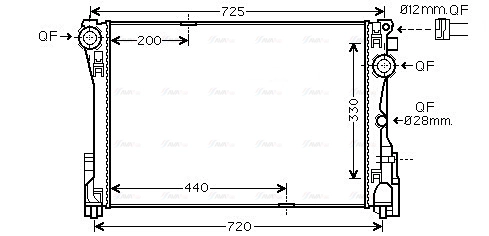 MS2693 AVA QUALITY COOLING Радиатор двигателя