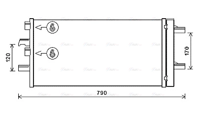 BW5550D AVA QUALITY COOLING Радиатор кондиционера