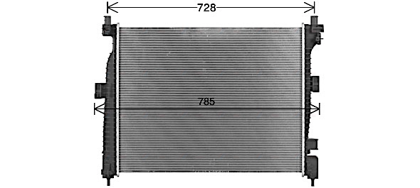 JE2088 AVA QUALITY COOLING Радиатор двигателя