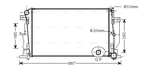 MS2444 AVA QUALITY COOLING Радиатор двигателя