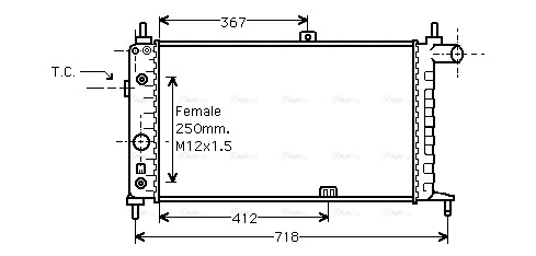 OL2065 AVA QUALITY COOLING Радиатор двигателя