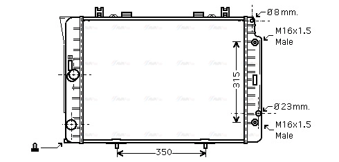 MSA2151 AVA QUALITY COOLING Радиатор двигателя