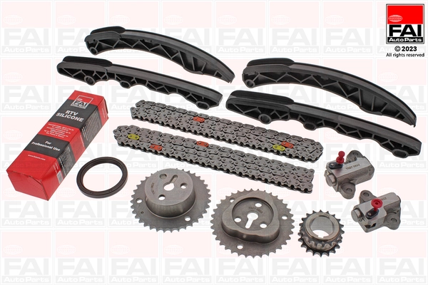 TCK303VVTWO FAI AutoParts FAI TOYOTA К-т ланцюга ГРМ ( 2ланцюга+4 заспокоювача + 2натяжителя +3 шестерні + герметик + сальник) GT 86 (ZN6_) 2.0 12-, SUBARU FORESTER 2.5 AWD 12-