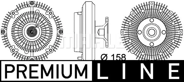 CFC109000P Mahle / Knecht Віскомуфта вентилятора охолодження TOYOTA HIACE IV, HILUX V, HILUX VI, LAND CRUISER 2.4D 08.89-08.04