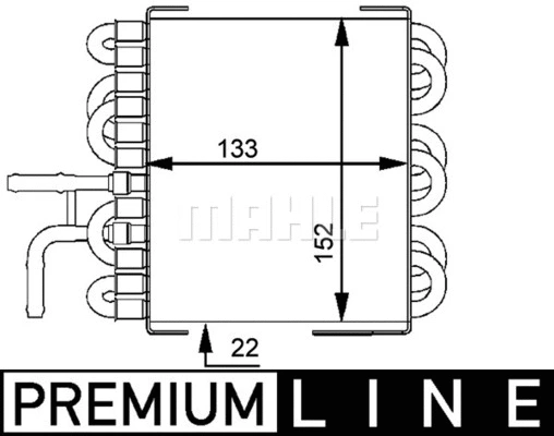 CK8000P Mahle / Knecht Паливний радіатор MERCEDES C (CL203), C T-MODEL (S203), C (W203) 2.2D 05.00-08.07
