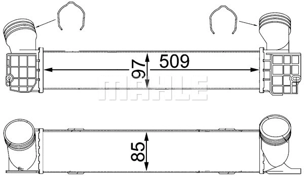 CI146000S Mahle / Knecht Интеркулер