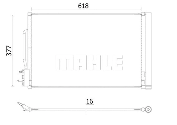 AC955000S Mahle / Knecht Радиатор кондиционера