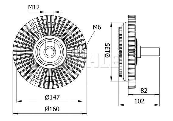 CFC29000S Mahle / Knecht Віскомуфта вентилятора охолодження MERCEDES G (W460), MB (W631) OM616.936/OM616.963 03.79-02.96