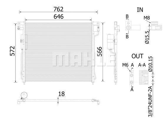 AC138000S Mahle / Knecht Радиатор кондиционера
