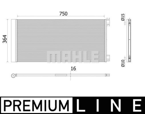 AC945000P Mahle / Knecht Радиатор кондиционера