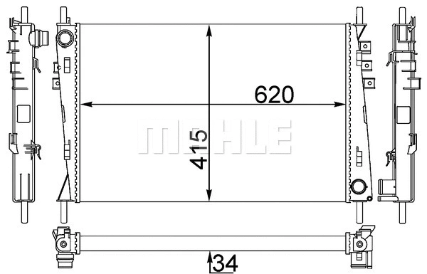 CR1348000S Mahle / Knecht Радиатор двигателя