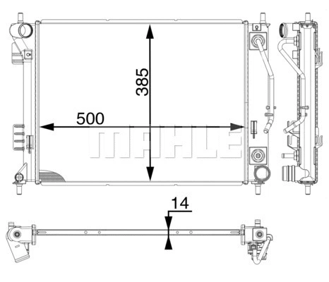 CR1972000P Mahle / Knecht Радиатор двигателя
