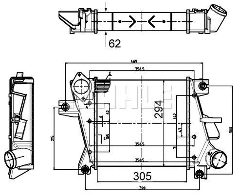 CI507000S Mahle / Knecht Интеркулер