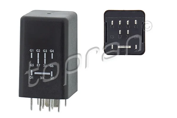 115859 TOPRAN Контролер/реле свічок накалу AUDI A3, A4 ALLROAD B8, A4 B6, A4 B7, A4 B8, A5, A6 C6, A6 C7, A8 D3, A8 D4, Q3, Q5, Q7, TT  MITSUBISHI GRANDIS, LANCER VIII, OUTLANDER II 1.6D-4.2D 04.03-