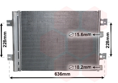 43005467 VAN WEZEL Радиатор кондиционера