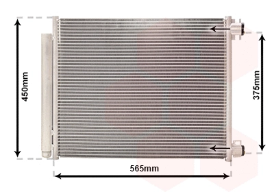 43015703 VAN WEZEL Радиатор кондиционера