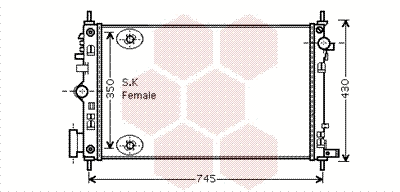 37002472 VAN WEZEL Радиатор двигателя